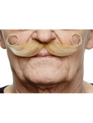 Blonde Curly Tache Accessory
