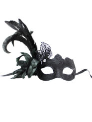 Black Venetian Masquerade Facepiece